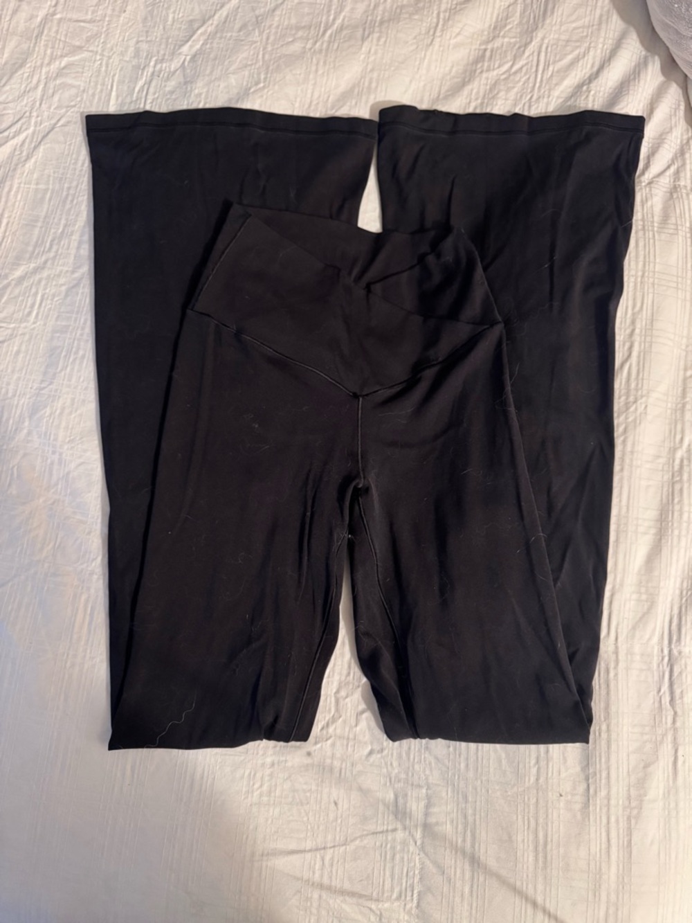 Aerie Offline Crossover waist flare leggings XS black